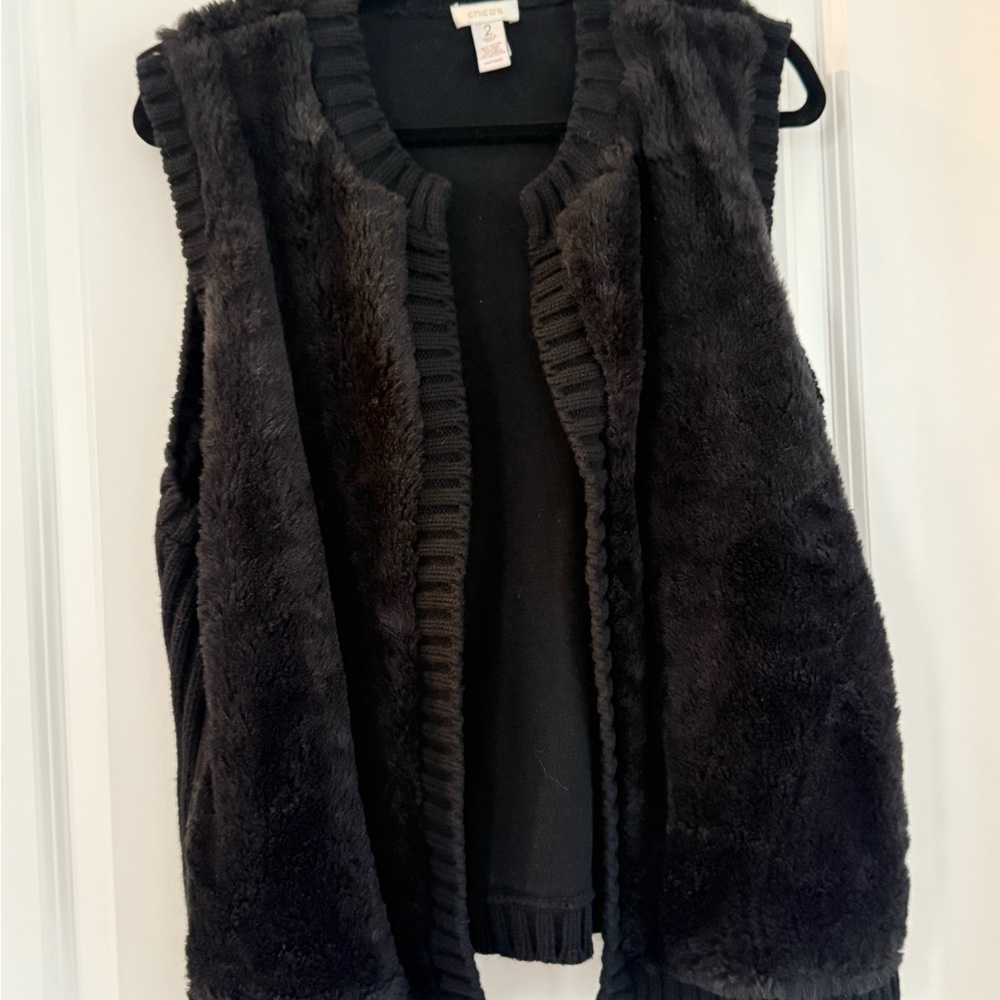 Chico's Elegant Black Knit Vest